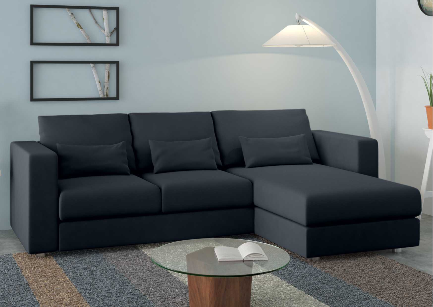 Klasyczny prawy narożnik rozkładany w kolorze zielonym